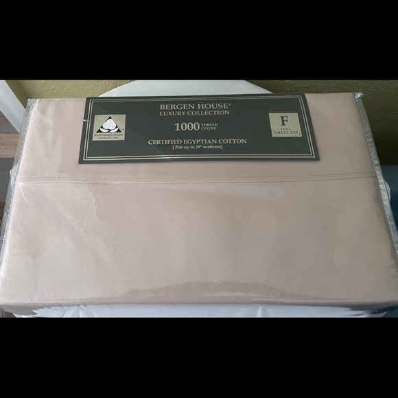 NWT BERGEN HOUSE 100% Certified Egyptian Cotton 1000 Thread Count 4Pc. Sheet Set - Picture 5 of 7